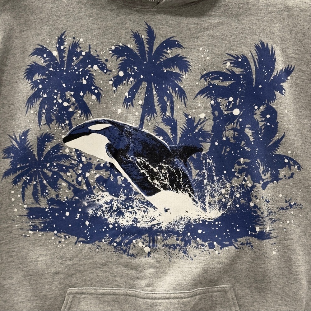 SeaWorld Gray Hoodie with Blue Graphic - Picture 3 of 9
